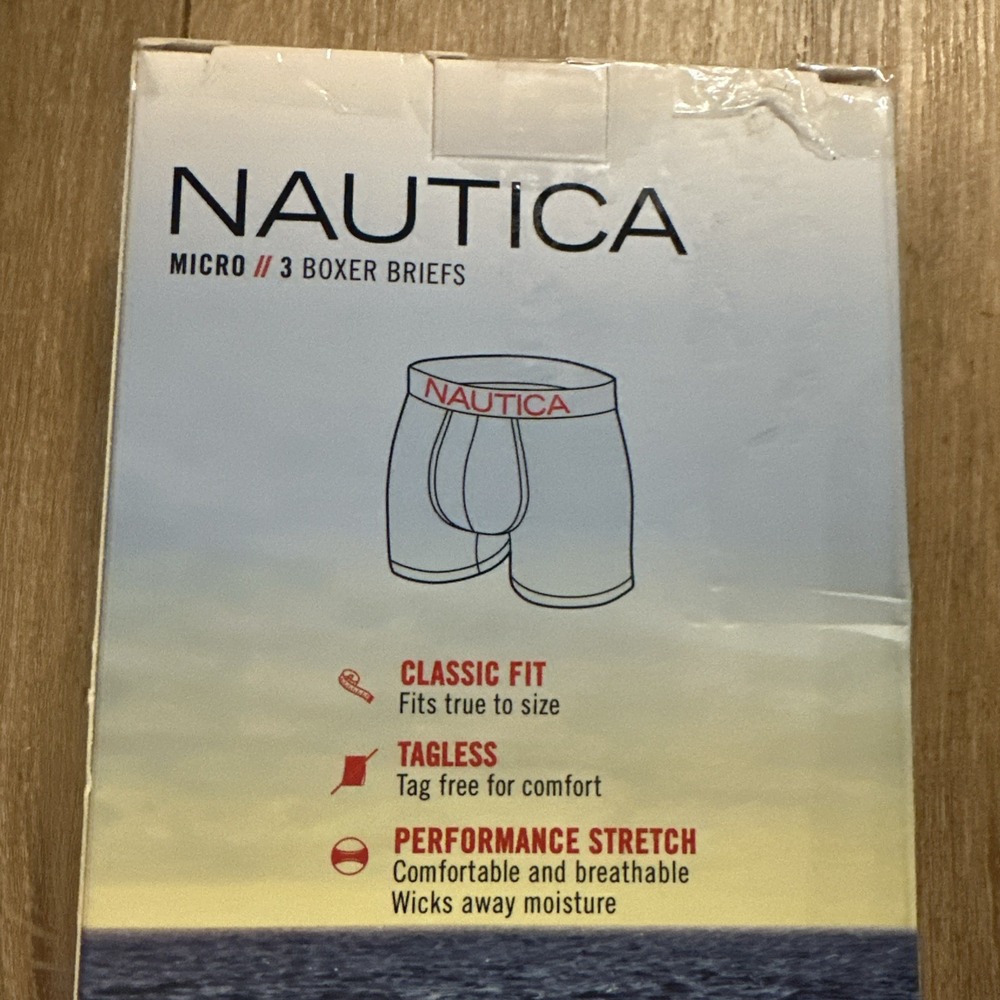 NAUTICA Mens Micro Boxer Briefs Underwear 3‎ Pack Size Small 28-30 NIB - Picture 5 of 6